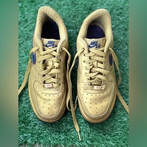 Nike Air Force 1 *RARE* 315677 741 Gold Sneakers‎ Shoes SZ 6.5Y